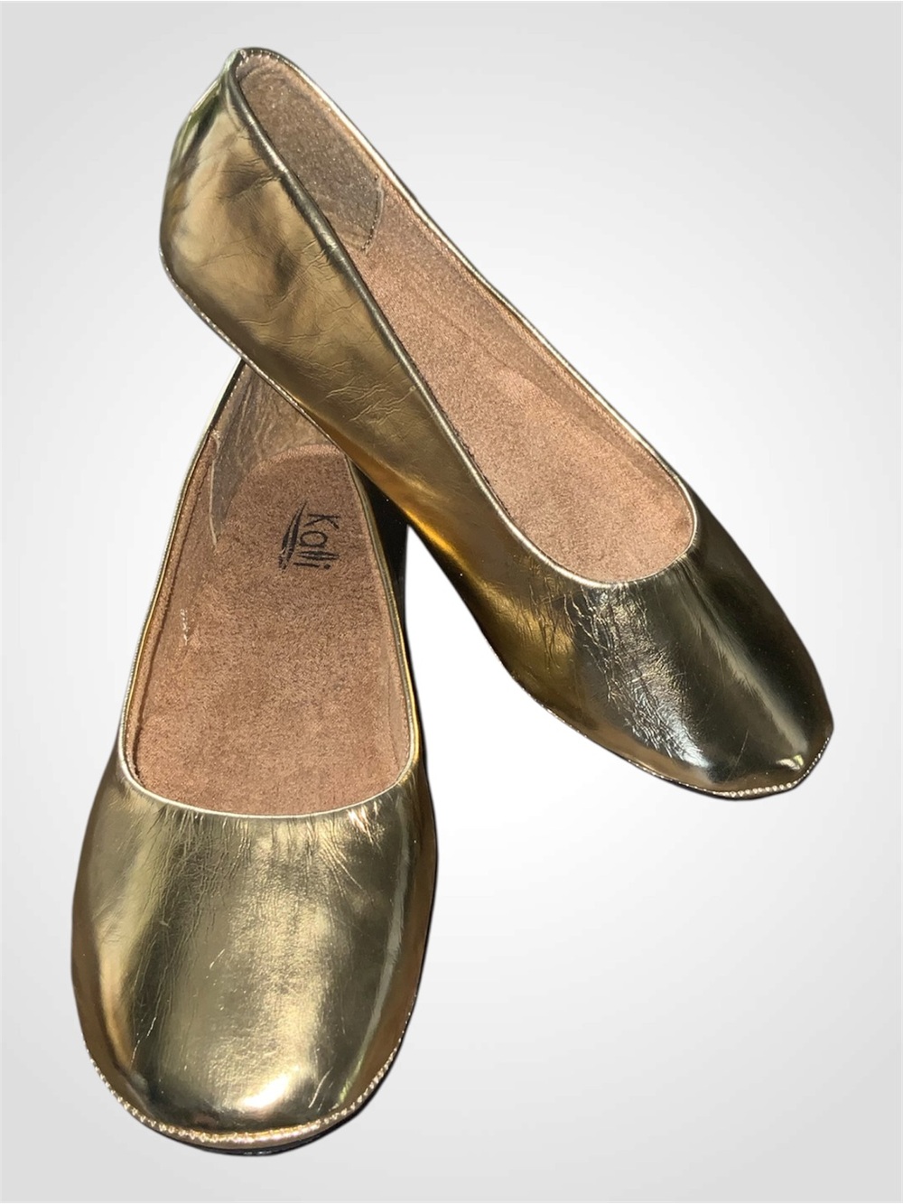 Kali Gold Metallic Ballet Flats Girls Size 3